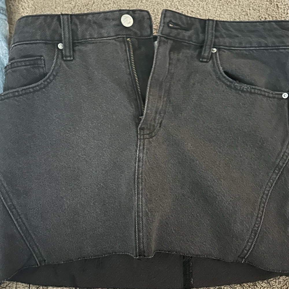 black jean skirt